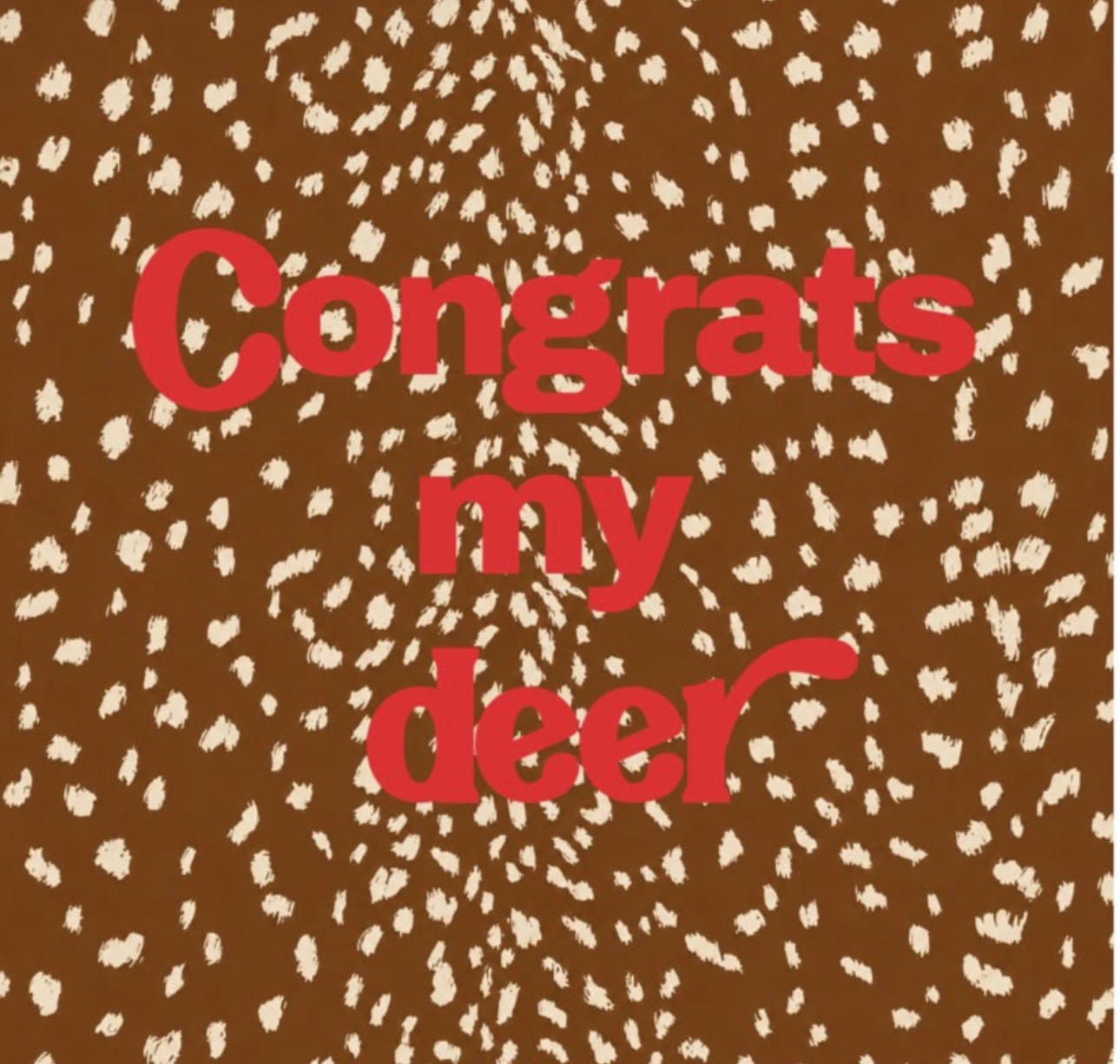 Congrats deer red