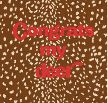 Congrats deer red