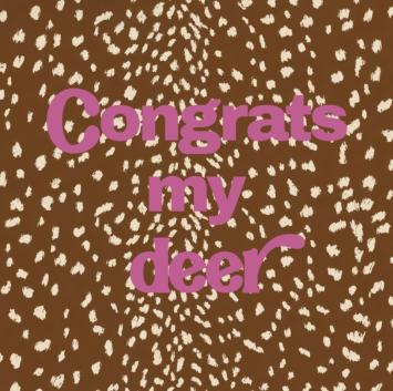 Congrats deer pink